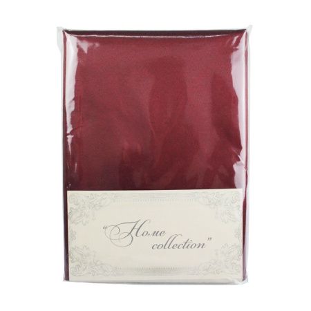 Скатерть 150*110см полиэстер 86% хлопок 14% ГЛАДЬ вишневая 3425-05