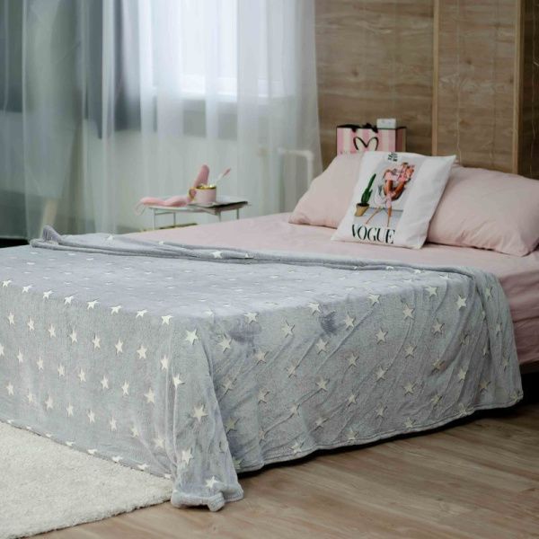 Плед 150*200 фланель ДомВелл рис. Галактика