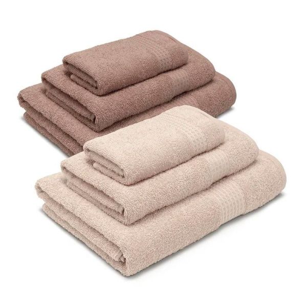 Набор полотенец махровых 6пр 30*60см*2/50*80см*2/70*130см*2 Самур кремовый, беж. 360гр м4030_45