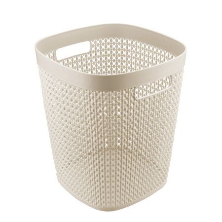 Корзина для бумаг 10л 230*230*270мм пластик ПИРУЛА Латте (10)