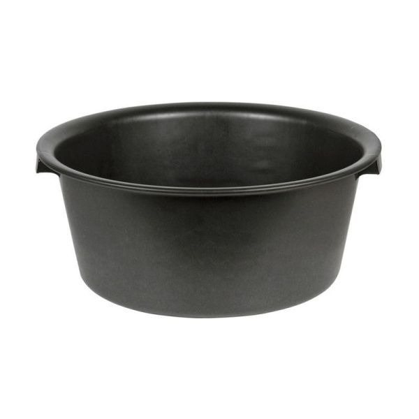 Таз 12л пластик чёрный 2 сорт круглый (10)