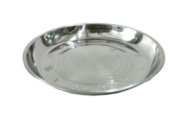 Тарелка мелкая 21,5см нерж плоская JC-3096 (600)