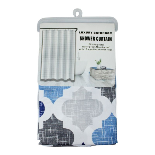 Штора для ванной 180*180см полиэстер (50)