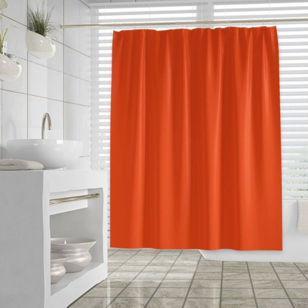 Штора для ванной PEVA 180*180 оранжевая WS-809/JC-14771 (72)