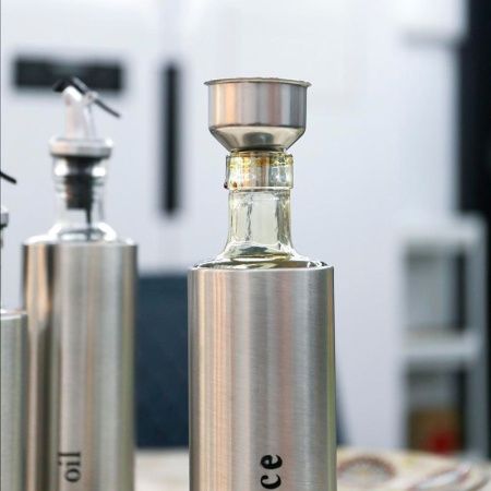 Бутылка для масла 400мл стекло с мет.дозатором YF-1027 (48)