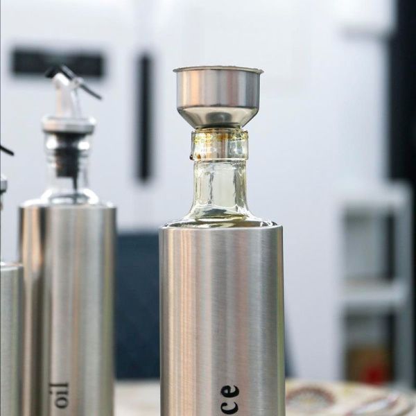 Бутылка для масла 400мл стекло с мет.дозатором YF-1027 (48)