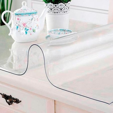 Клеенка силиконовая прозрачная Dekorelle 0,8мм ширина 1м (цена указана за погонный сантиметр)