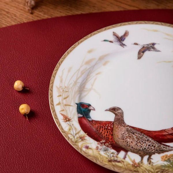 Тарелка мелкая 20,5см фарфор ОХОТА десертная (24)