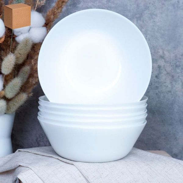 Салатник 550мл 15,5см стеклокерамика белый LGW-60 (72)