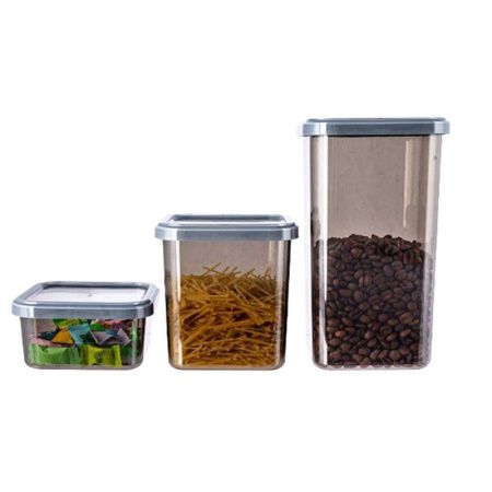 Банка для сыпучих продуктов 900мл 112*112*117мм пластик Crystal квадрат (18)