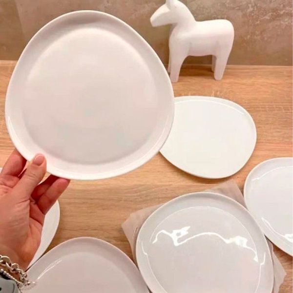 Тарелка мелкая 20,5см стеклокерамика ВАЙТ обеденная RLP80X (48)