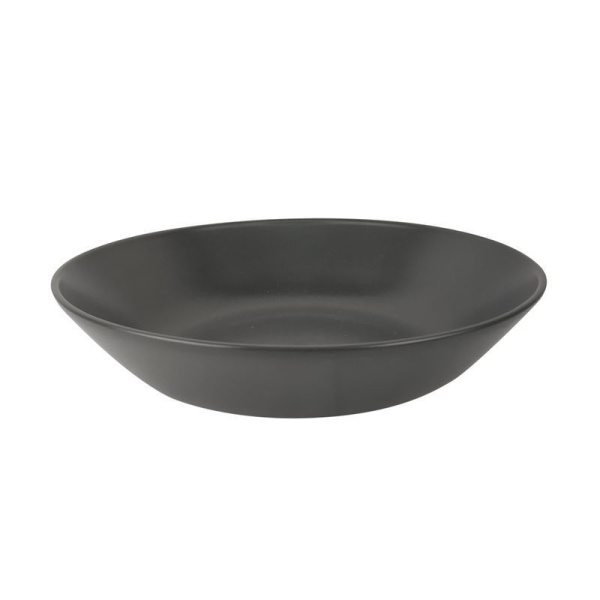 Тарелка глубокая 22*22*5,5см керамика Fore me графит (24)