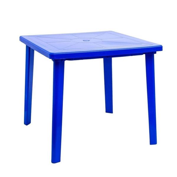 Стол квадратный 800*800мм пластик синий (1) А019