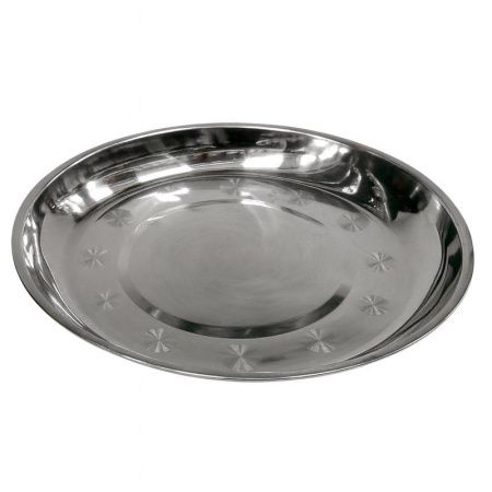 Тарелка мелкая 23,5см нерж плоская JC-3097 (400)