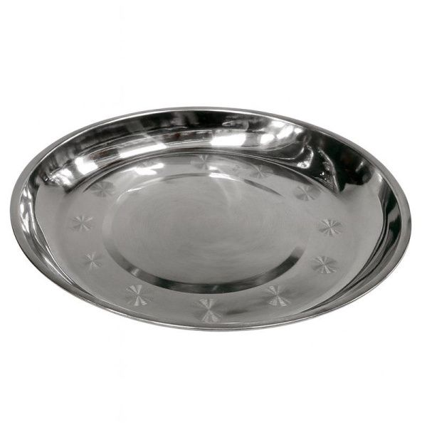 Тарелка мелкая 23,5см нерж плоская JC-3097 (400)