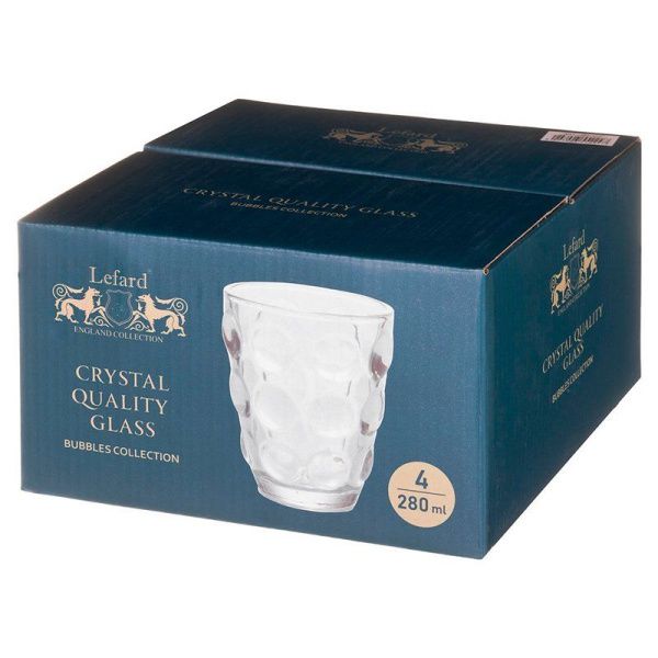 Стаканы набор 4шт 280мл стекло BUBBLES (6)