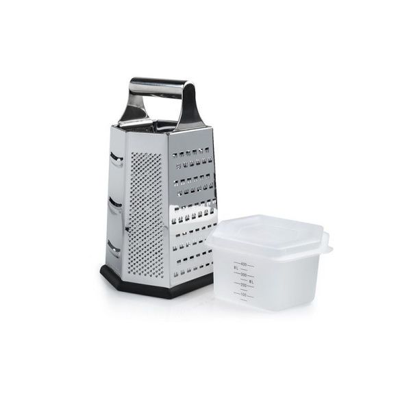 Терка 6 гранная 12*14см нерж.сталь (крупная, средняя, мелкая, шинковка 2шт, шредер) TR-21906 (12)