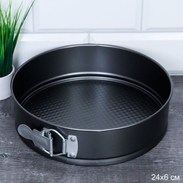 Форма для выпечки разъемная 24*6см угл.сталь круглая RSD-29