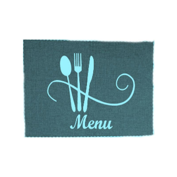 Салфетка сервировочная 44*29см ПВХ MENU синяя JC-15482 (300)