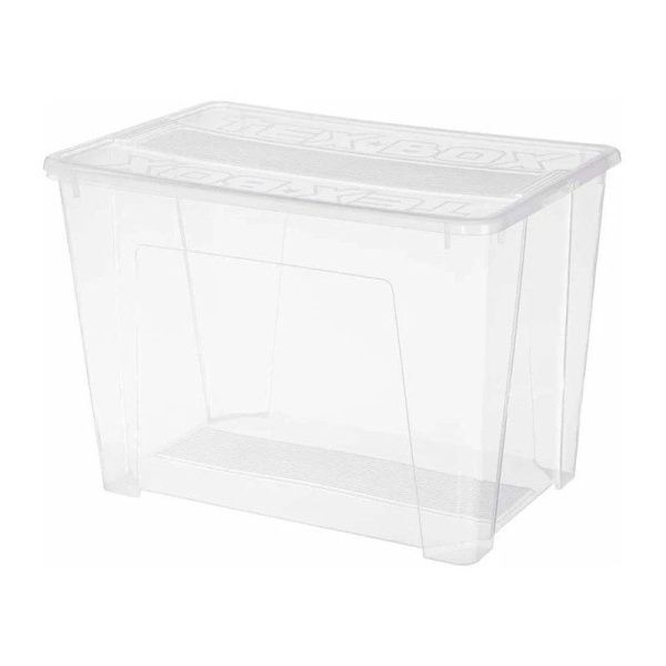 Ящик для хранения 70л 575*380*405мм пластик TEX-BOX прозрачный (4)