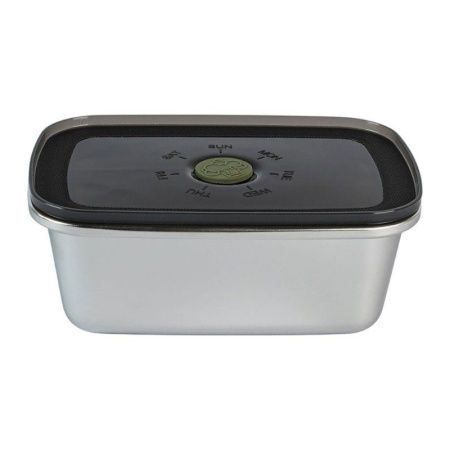 Контейнер 1л нерж.сталь с пласт.крышкой, с фиксацией даты и месяца (1)