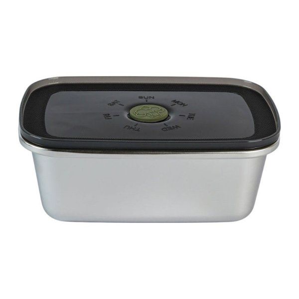 Контейнер 1л нерж.сталь с пласт.крышкой, с фиксацией даты и месяца (1)