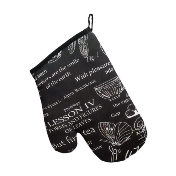 Прихватка-рукавица рогожка ВЕРСАЛЬ ЧЕРНЫЙ LeSonnet арт. 3