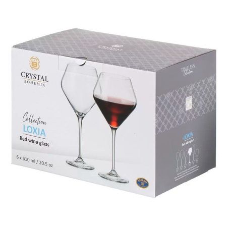 Бокалы для красного вина набор 6шт 610мл стекло ЛОКСИЯ 91L/1SJ03/0/00000/610-664 (8)