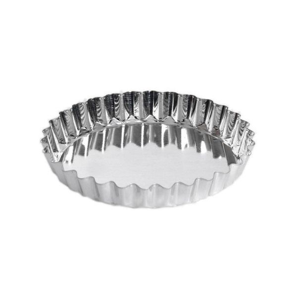 Форма для выпечки 21,2*4см белая жесть вес 110г рифленая (48)