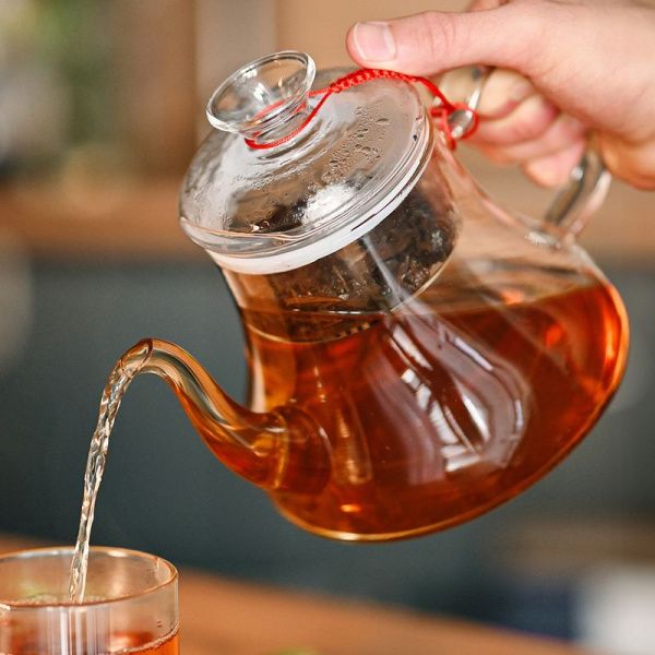 Чайник заварочный 1000мл стекло с паровым фильтром JC-15614 (24)