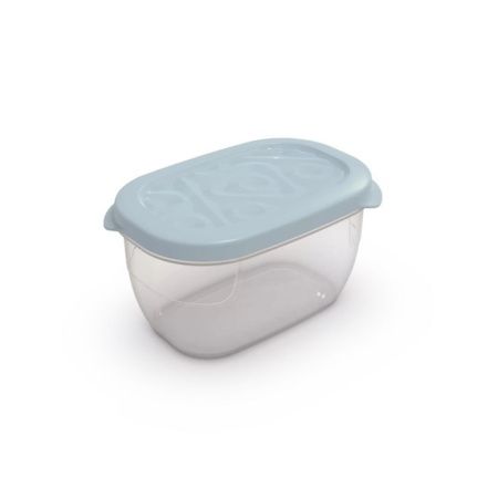Контейнер пищевой 650мл 160*100*68мм пластик Flexo голубой прямоугольный (16)