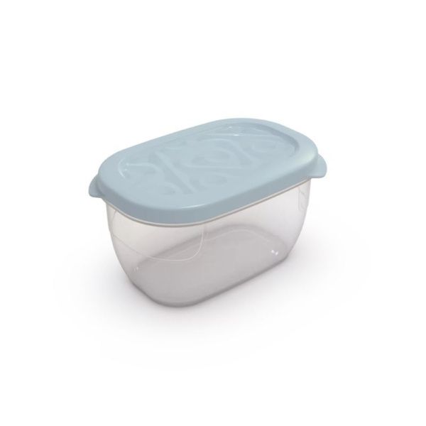 Контейнер пищевой 650мл 160*100*68мм пластик Flexo голубой прямоугольный (16)