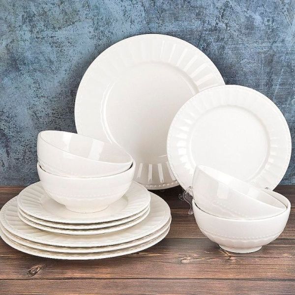 Столовый набор 12пр на 4 персоны фарфор Пастила (2)