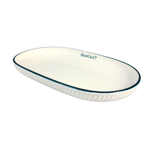 Блюдо 31см фарфор Good Luck овальное белый P020-12-Y/JC-14556 (36)