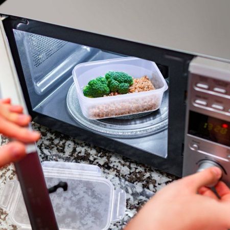 Контейнер пищевой 1л 195*140*65мм пластик СВЧ Прайм прямоугольный с защелками (15)