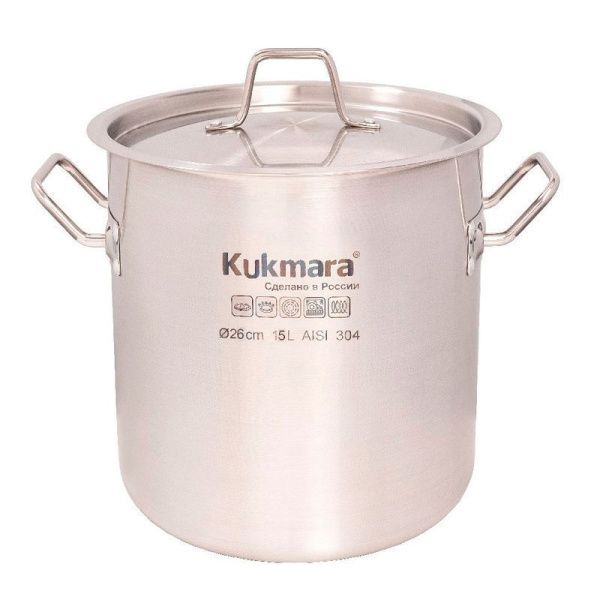 Котел 15л нерж.сталь HoReCa с мет.крышкой d30* h23,5см / HRC-SP15030M (1)