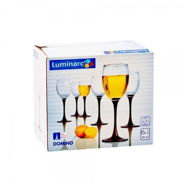 Рюмки набор 6шт 65мл стекло ДОМИНО (4/240)