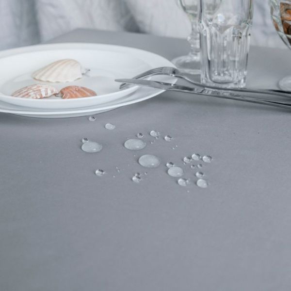 Скатерть 260*150см полиэстер 86% хлопок 14% ГЛАДЬ серая 1809В-01