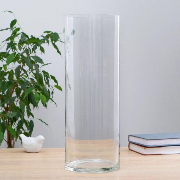 Ваза для цветов 5,8л h40см d14,6см стекло ТРУБКА (4)