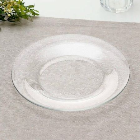 Тарелка мелкая 19,6см стекло СИМПАТИЯ десертная (36)