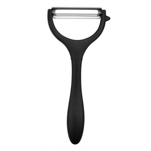 Овощечистка металл 17см черная E3105B/JC-17396 (72)