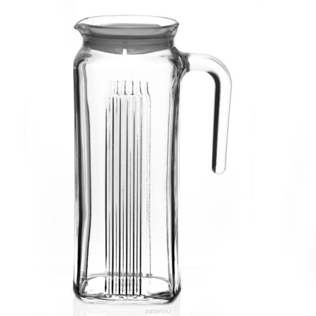 Кувшин 1л стекло FRIGO белая крышка без уп. (6)
