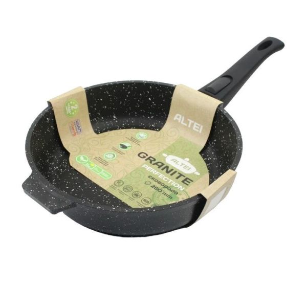 Сковорода 26см алюминий АП Granit Perfection black со съемной ручкой (7)