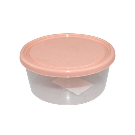 Контейнер пищевой 500мл 13*5,5см пластик Artichoke круглый персиковая карамель (28)