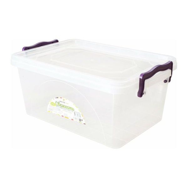 Контейнер пищевой 5л 31*20*13см пластик мультибокс СВЕЖЕСТЬ прозрачный (15/40)