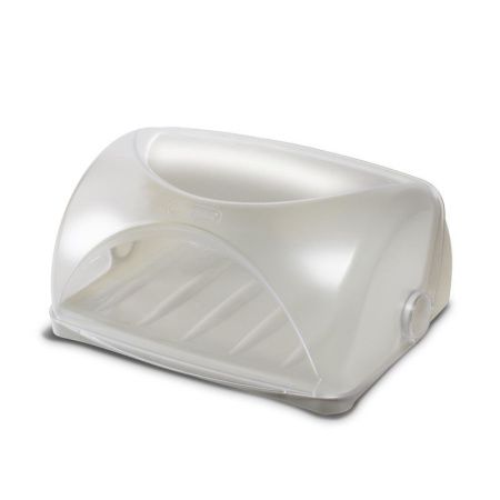 Хлебница пластик ГРАНА светло-серая С840СЕР (4)