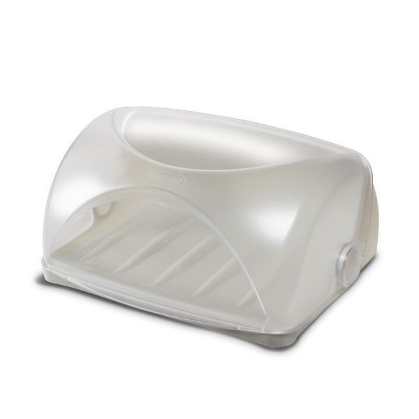 Хлебница пластик ГРАНА светло-серая С840СЕР (4)