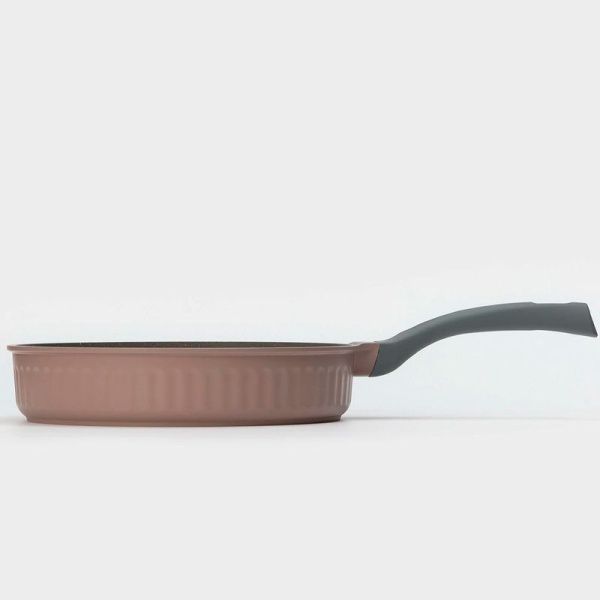 Сковорода 26см алюминий АП STELLA Cappuccino с несъемной ручкой (3)