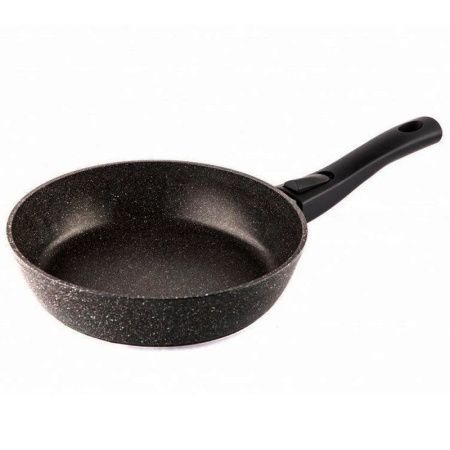 Сковорода 22см алюминий АП 3-х слойное мраморная крошка ОРИОН съемная ручка soft-touch (8)