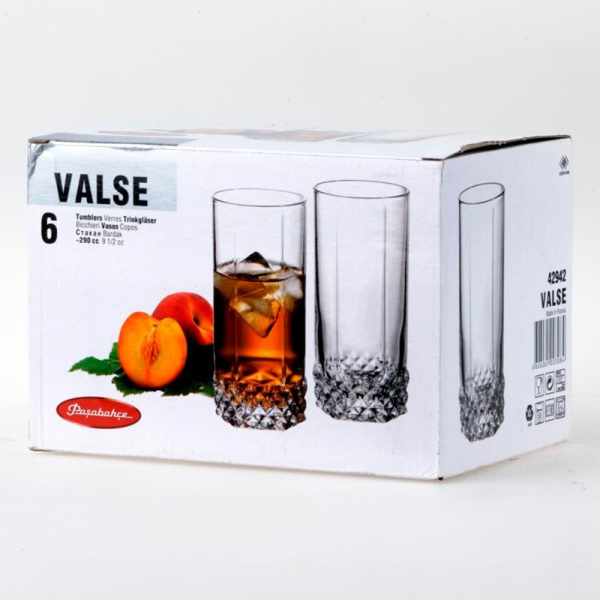 Стаканы набор 6шт 290мл стекло ВАЛЬС (8)